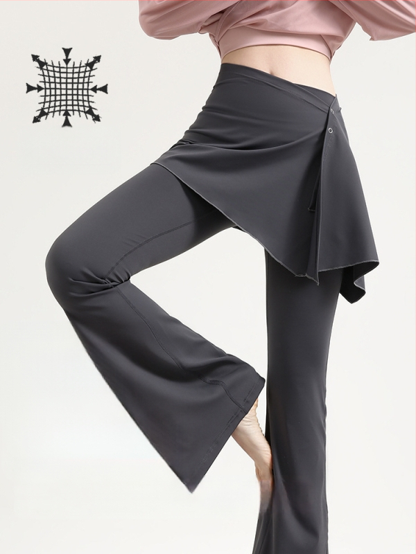 Fustă de acoperire pentru pantaloni de yoga – design dintr-o piesă, amestec nylon-elastan, potrivită pentru toate sezoanele, pentru femei tinere