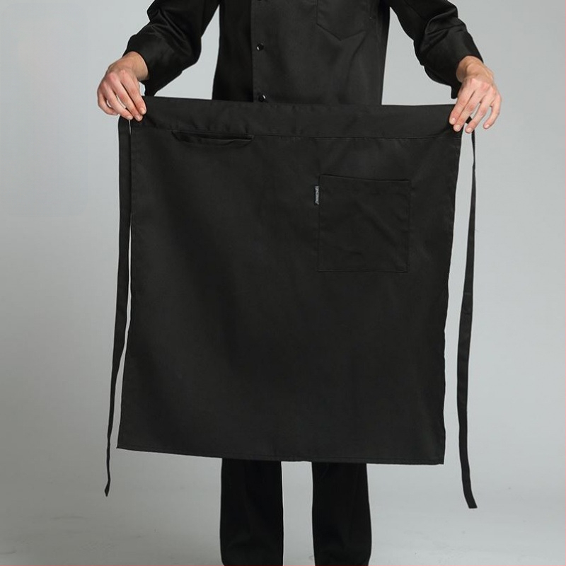 Унисекс готварска престилка с връзка за врата, полудълга, дишащ полиестер