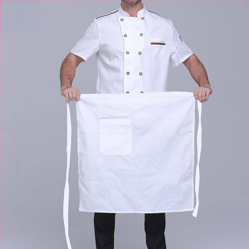 Унисекс готварска престилка с връзка за врата, полудълга, дишащ полиестер