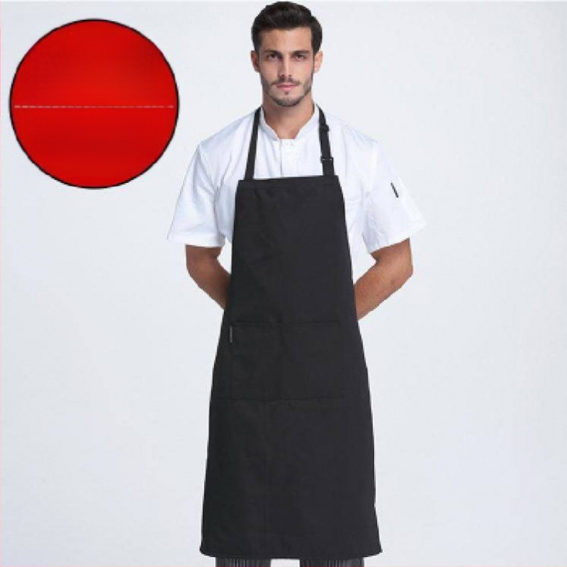 Унисекс готварска престилка с връзка за врата, полудълга, дишащ полиестер