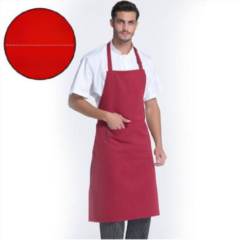 Унисекс готварска престилка с връзка за врата, полудълга, дишащ полиестер