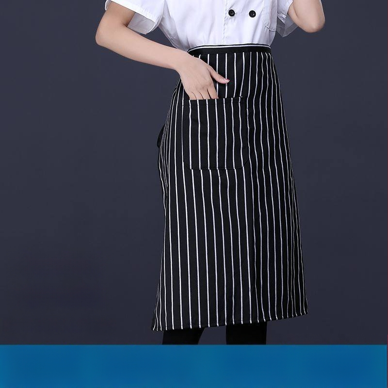 Унисекс готварска престилка с връзка за врата, полудълга, дишащ полиестер