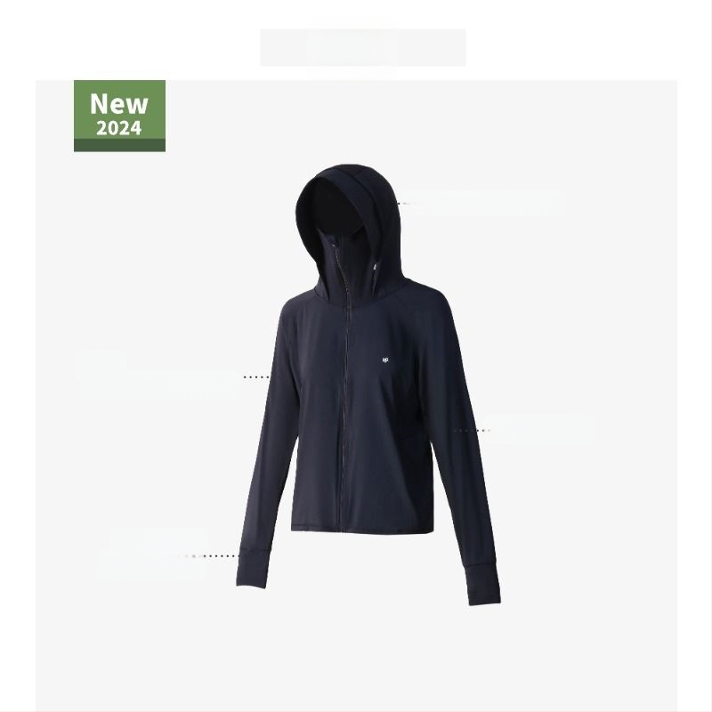 Moxunyuansha UPF50+ Ženska jakna za zaštitu od sunca, tanki Ice Silk materijal, ljeto