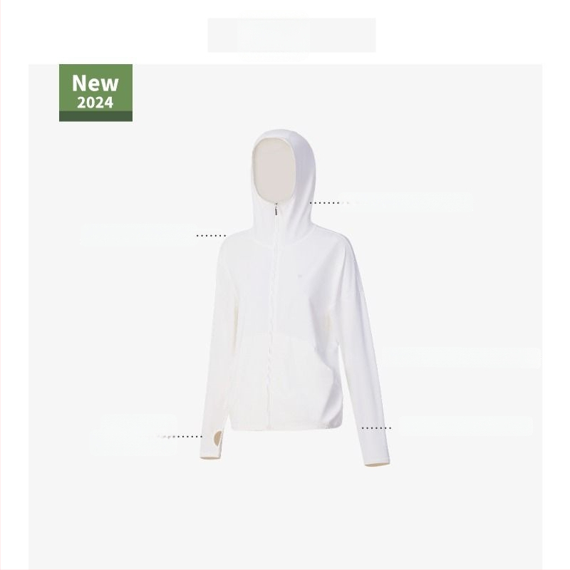 Moxunyuansha UPF50+ Ženska jakna za zaštitu od sunca, tanki Ice Silk materijal, ljeto