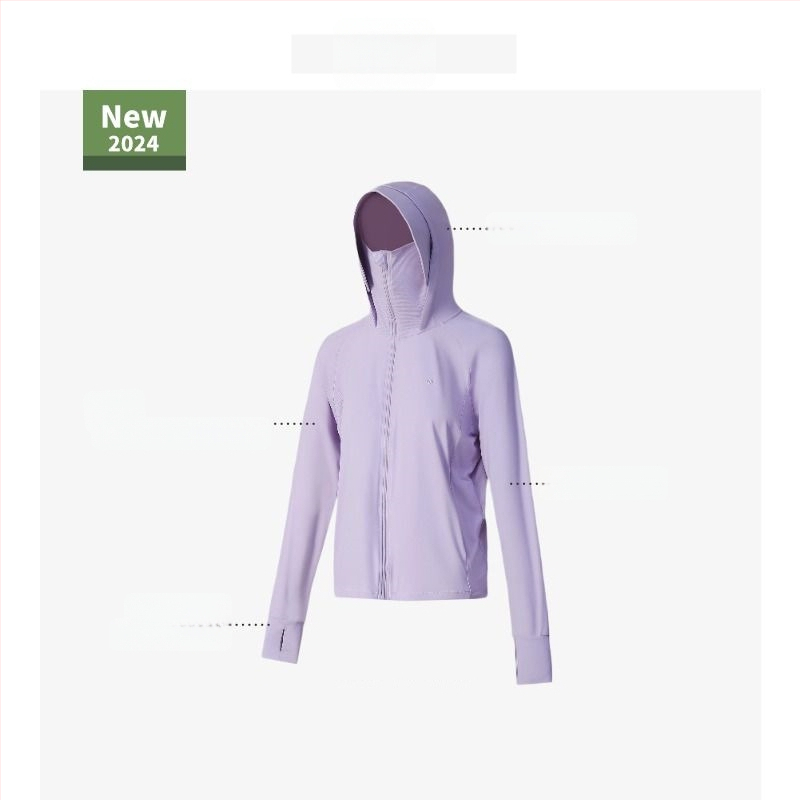 Moxunyuansha UPF50+ Ženska jakna za zaštitu od sunca, tanki Ice Silk materijal, ljeto