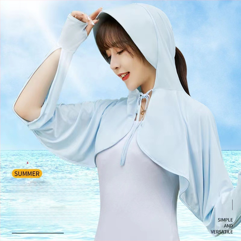 Tricou de protecție UV pentru femei - pentru ciclism, mâneci lungi, poliester Ice Silk, croială lejeră (Poliester 61-70%)