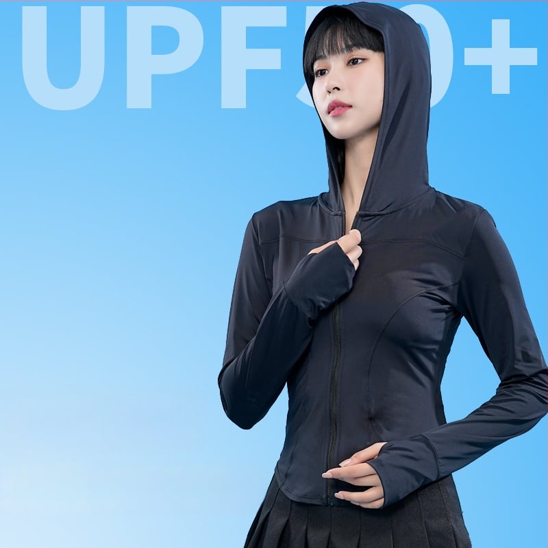 Geacă de protecție UV pentru femei, cu glugă, din nylon, stil Fresh and Sweet, Primăvara 2023