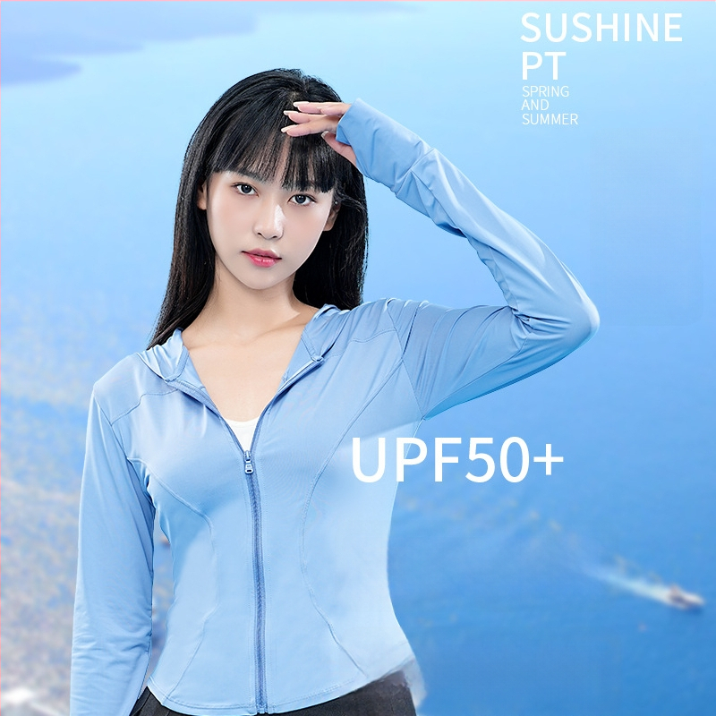 Geacă de protecție UV pentru femei, cu glugă, din nylon, stil Fresh and Sweet, Primăvara 2023