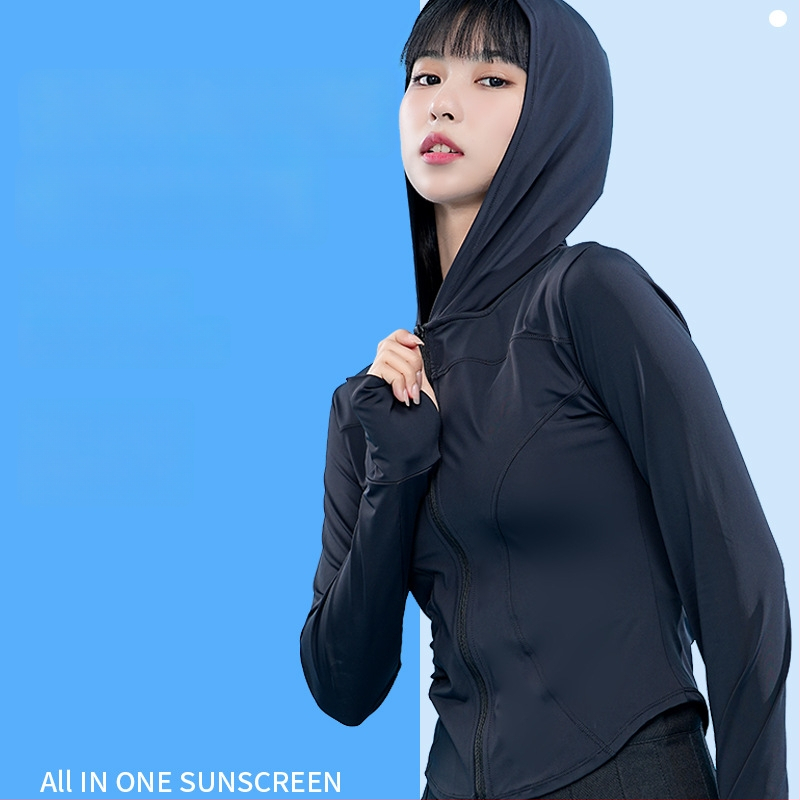 Geacă de protecție UV pentru femei, cu glugă, din nylon, stil Fresh and Sweet, Primăvara 2023