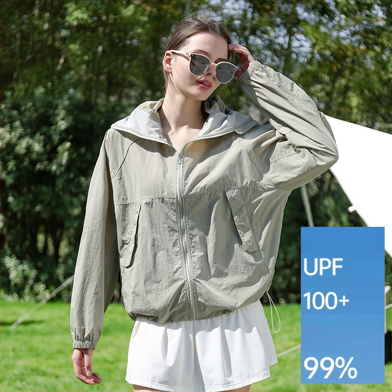 Jachetă cu Protecție UV - Respirabilă, Croială Lejeră, Material Nylon, Conținut 71-80% Nylon, Vara 2025
