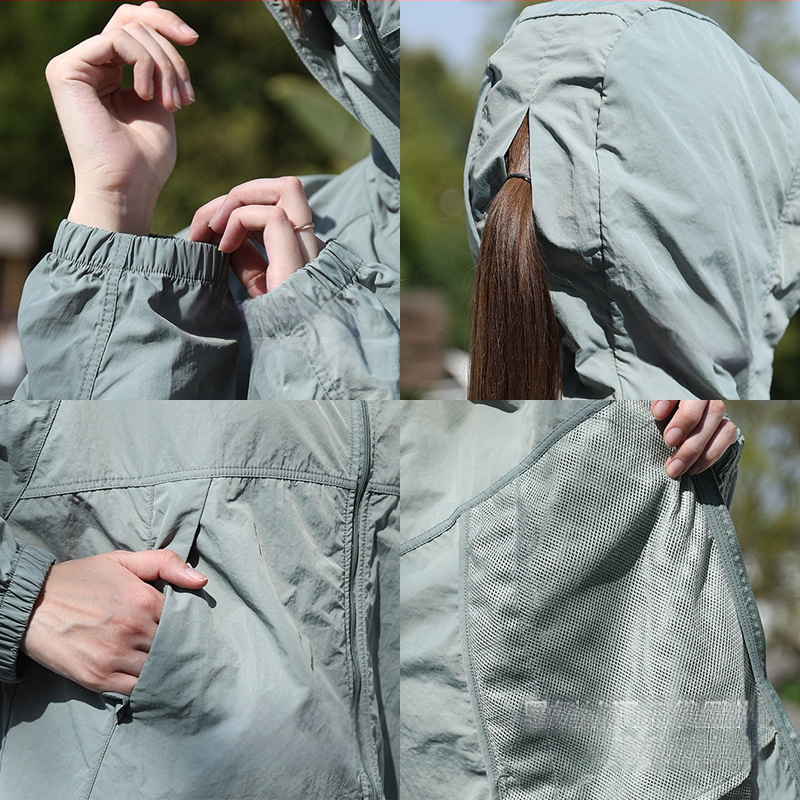 Jachetă cu Protecție UV - Respirabilă, Croială Lejeră, Material Nylon, Conținut 71-80% Nylon, Vara 2025