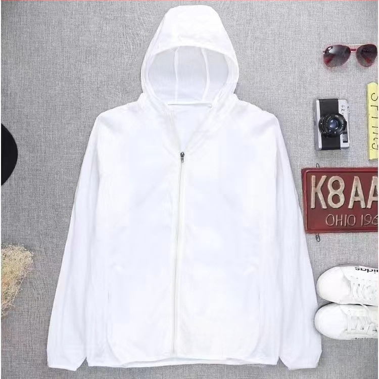 Cardigan cu glugă de protecție solară pentru unisex, respirabil, 100% poliester, vară 2024