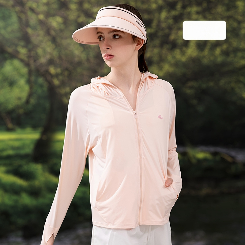 Jachetă cu glugă din mătase de gheață pentru protecția solară — ultra-ușoară, uscare rapidă, respirabilă, UPF50+
