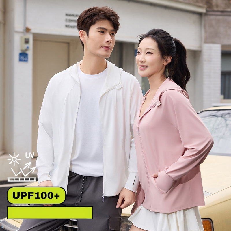 Tricou cu glugă din nylon pentru protecție solară, respirabil, UV, croială lejeră, vara 2024