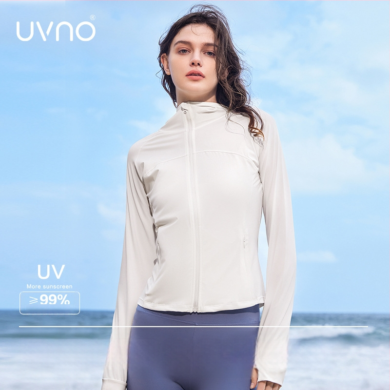 Kocotree Bluza cu protecție UV, cu glugă, ultra-ușoară, țesătură de nylon (88% poliamidă, 12% elastan), vară 2024