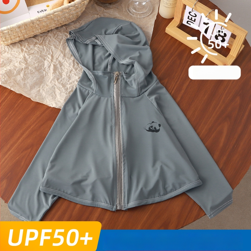 Tricou pentru copii cu protecție UV UPF50+ Ice Silk, respirabil pentru vară, mâneci batwing, 7–12 ani, 95% poliester