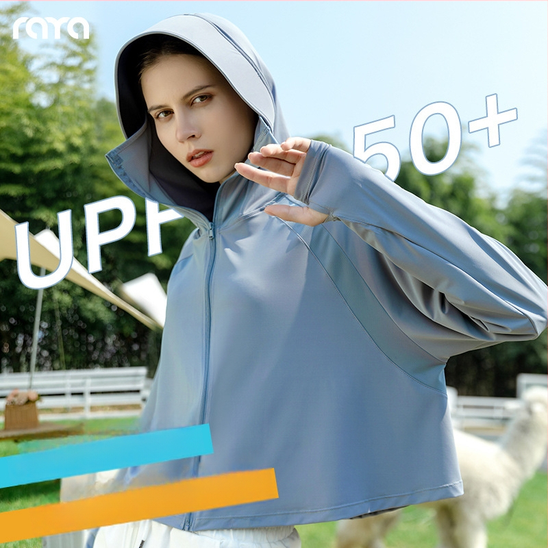 Jachetă-șal UV pentru femei, cu glugă, material Ice Silk, nailon cu până la 10% elastan, respirabilă