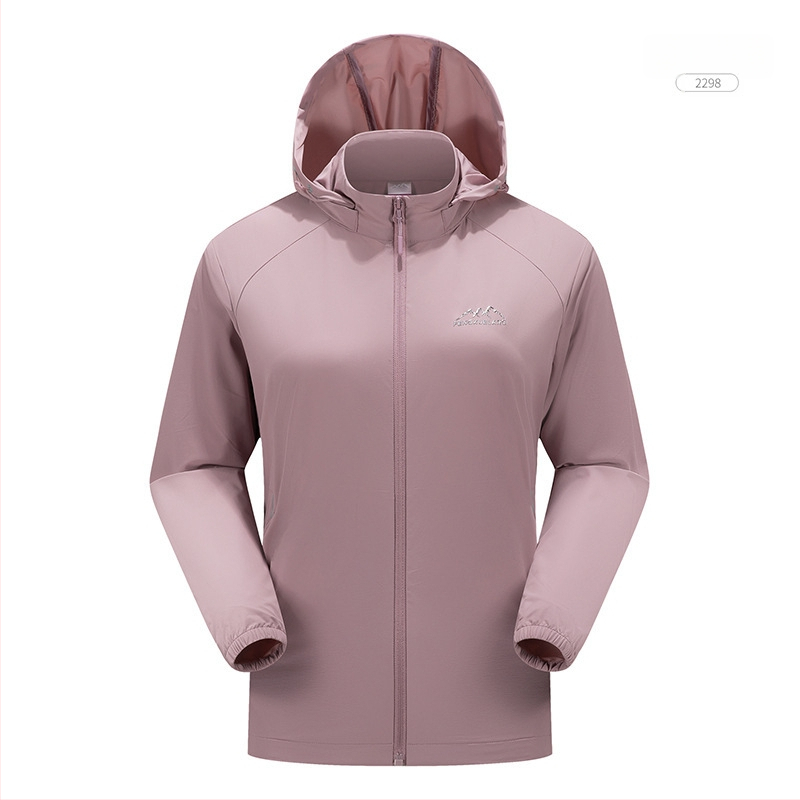 Jachetă exterioară din nylon Windbreaker, protecție UV50+, respirabilă, cu glugă, unisex