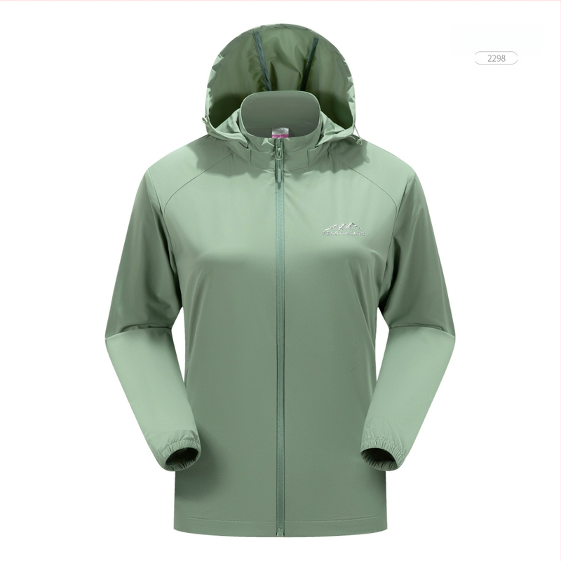 Jachetă exterioară din nylon Windbreaker, protecție UV50+, respirabilă, cu glugă, unisex