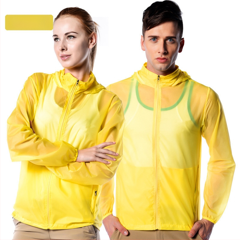 Geacă de exterior pentru vânt, ultra-subțire și ultra-ușoară, respirabilă, cu glugă, material nylon UPF15