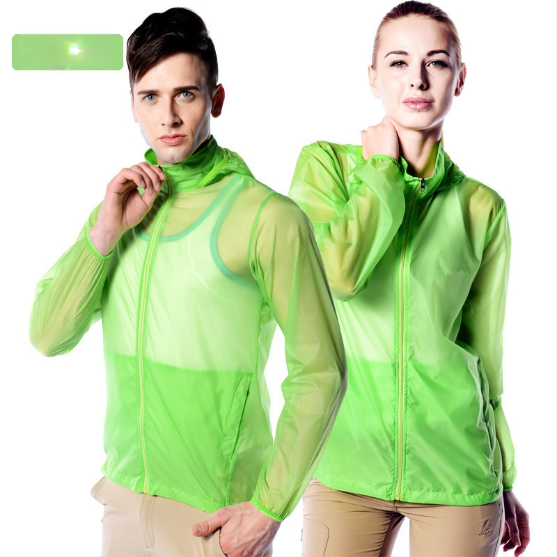 Geacă de exterior pentru vânt, ultra-subțire și ultra-ușoară, respirabilă, cu glugă, material nylon UPF15