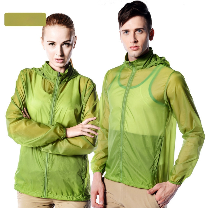 Geacă de exterior pentru vânt, ultra-subțire și ultra-ușoară, respirabilă, cu glugă, material nylon UPF15