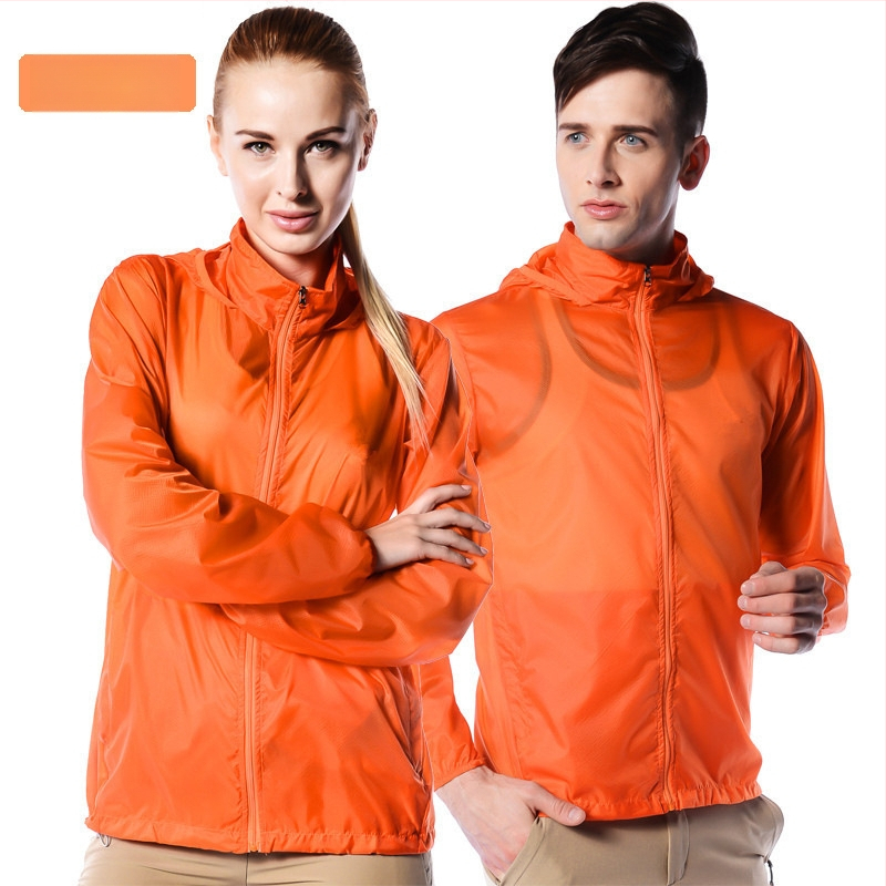 Geacă de exterior pentru vânt, ultra-subțire și ultra-ușoară, respirabilă, cu glugă, material nylon UPF15