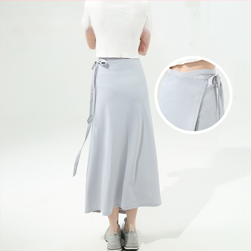 Fustă lungă de plajă din nylon cu bretele – protecție UV, uscare rapidă, respirabilă, rezistentă la praf