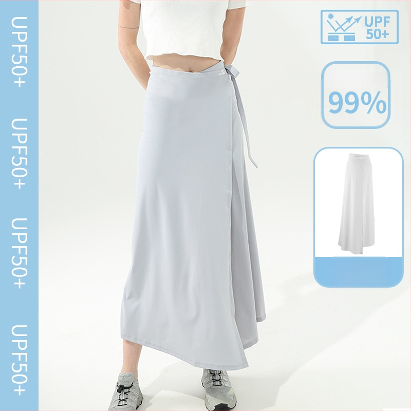 Fustă lungă de plajă din nylon cu bretele – protecție UV, uscare rapidă, respirabilă, rezistentă la praf