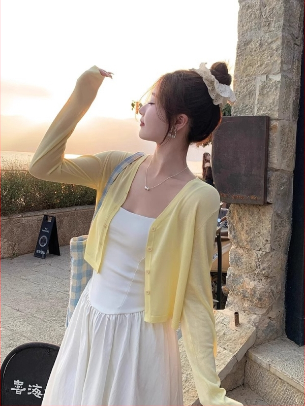 Női pamut kötött kardigán, laza szabású, középhosszú, hosszú ujjú, vékony anyag