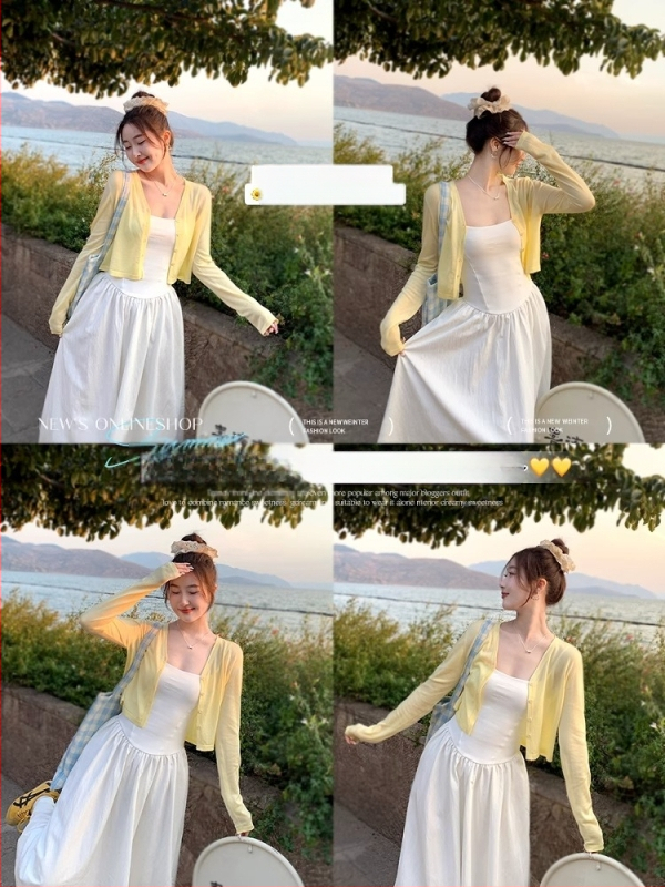 Női pamut kötött kardigán, laza szabású, középhosszú, hosszú ujjú, vékony anyag