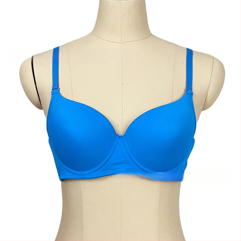 Бюстгальтер за Belly Dance с 3/4 чашка, тънка формована чашка, свалящи се двойни презрамки, двойни катарами на гърба, нейлонов външен плат с памучна подплата
