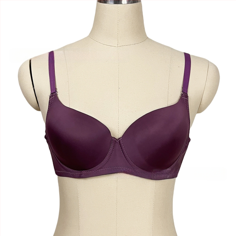 Бюстгальтер за Belly Dance с 3/4 чашка, тънка формована чашка, свалящи се двойни презрамки, двойни катарами на гърба, нейлонов външен плат с памучна подплата