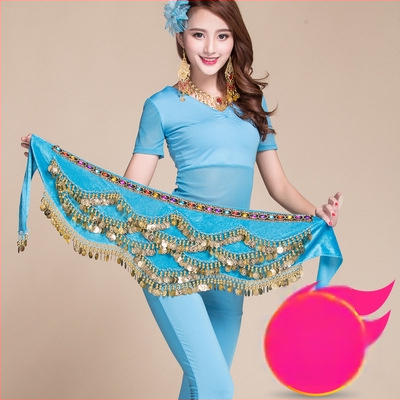 Ζώνη μέσης για Belly Dance – Νείλος, βελούδινη, φαρδιά >4 cm, με αυτόματο κλείσιμο, καπάκι ζώνης από υφαντό ύφασμα, χειροποίητες χάντρες