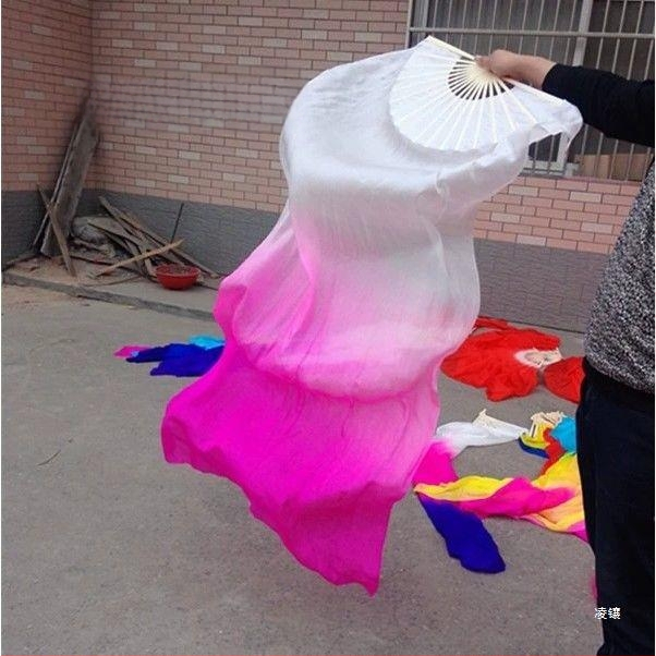 Šilko šokių vėduoklė su koi raštu belly dance ir Yangko – suaugusiųjų pasirodymų aksesuaras