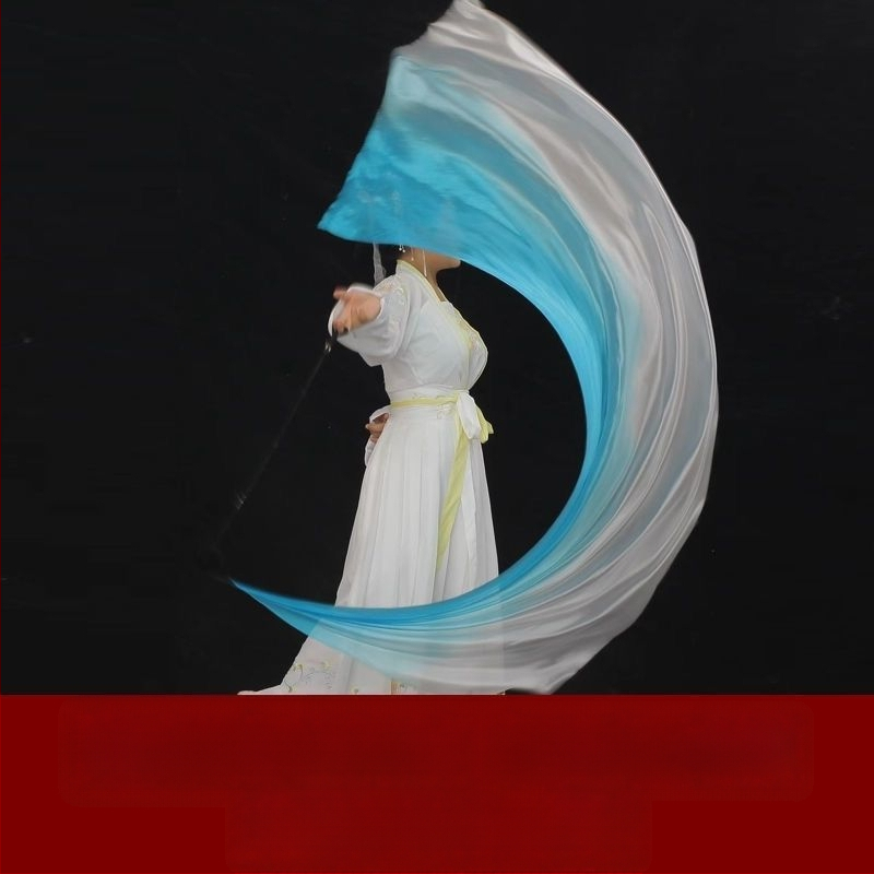 Аксесоар за танц на корема с градиентна коприна кърпа и висящо топче (Марка: Other; Възрастова група: Възрастни; Пускане: Лято 2021; Приложение: сценично изпълнение/откриване)