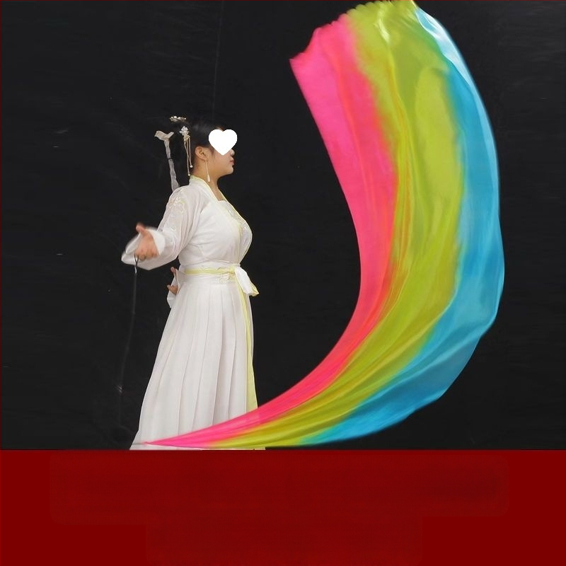 Аксесоар за танц на корема с градиентна коприна кърпа и висящо топче (Марка: Other; Възрастова група: Възрастни; Пускане: Лято 2021; Приложение: сценично изпълнение/откриване)