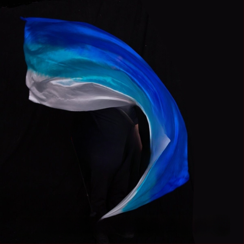 Аксесоар за танц на корема с градиентна коприна кърпа и висящо топче (Марка: Other; Възрастова група: Възрастни; Пускане: Лято 2021; Приложение: сценично изпълнение/откриване)