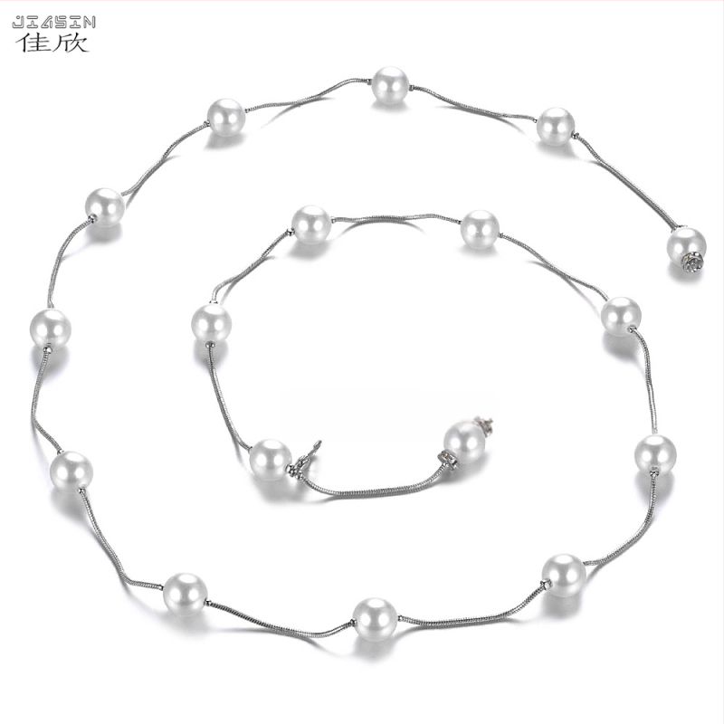 Διπλής χρήσης μαργαριταρένιο ζώνης μέσης, μεταλλική κατασκευή, αγκράφα από κράμα, κούμπωμα με γάντζο, λεπτή διάσταση (<2 cm), Jia Xin, άνοιξη 2025