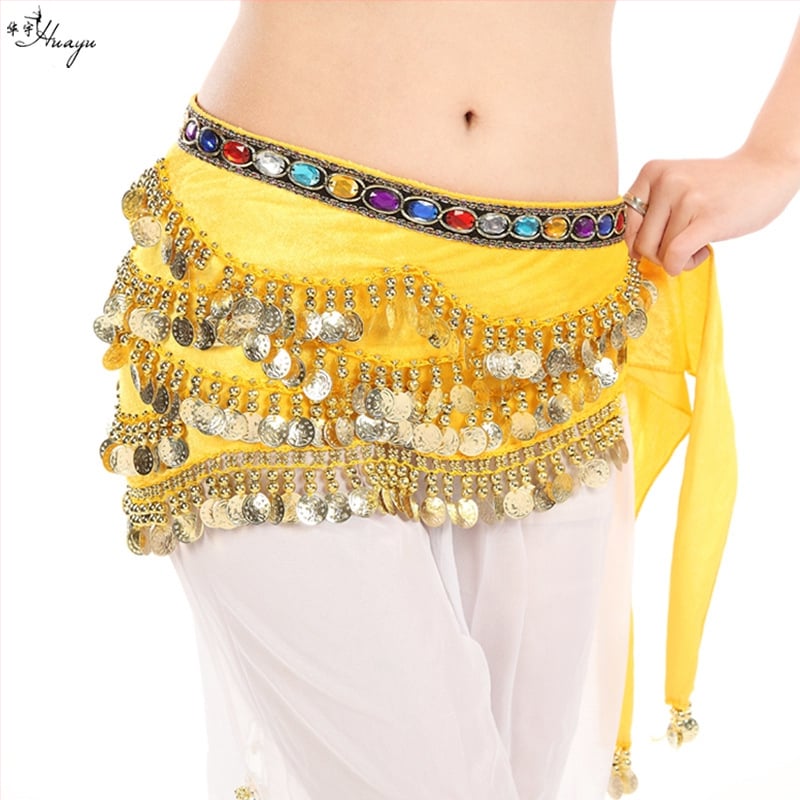 Μεταλλική ζώνη μέσης για ανατολίτικο χορό με κρεμαστά νομίσματα και διαμαντικές λεπτομέρειες; χωρίς αγκράφα; συσκευασία 10 τεμάχια