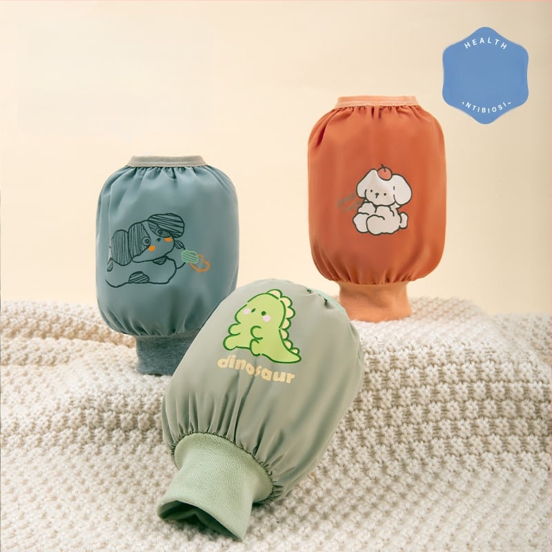 Vaikų vandeniui atsparios rankovės su animaciniu raštu, poliesteris, 1–3 metų amžiaus, unisex, žiema/pavasaris/ruduo