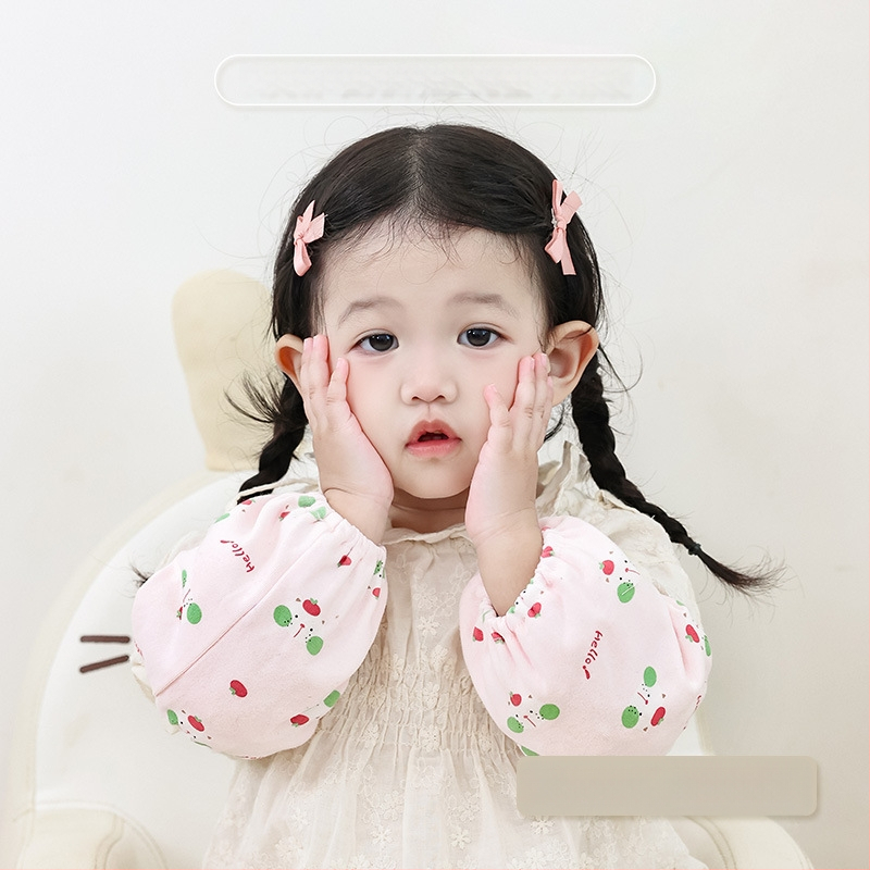 Vaikų rankovės apsaugos iš 100% medvilnės, apsauga nuo nešvarumų, rudens–žiemos sezonui, karikatūros raštas, amžiaus grupės 1–3 ir 3–8