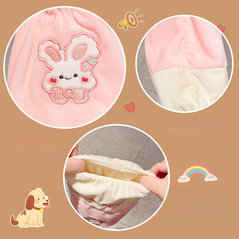 Vaikų rankų apsaugos nuo pūkuotos striukės – karikatūros raštas, anti nešvarumams, reljefinė medžiaga, 3–13 metų, žiema–pavasaris–ruduo