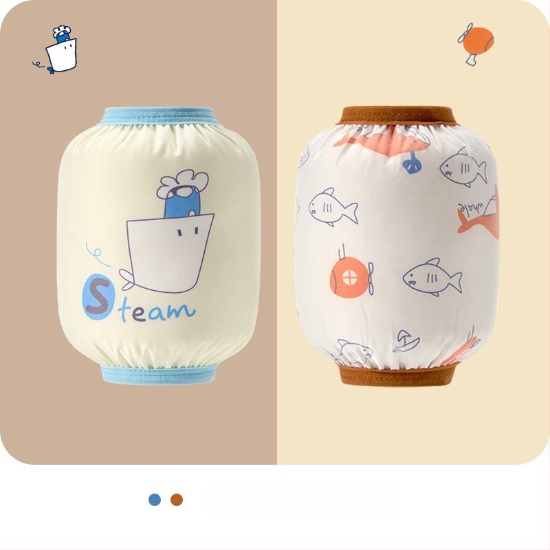 Vaikų vandeniui atsparūs rankovių užklotai su karikatūrų raštu, nailono medžiaga, Korejiečių stilius, amžius 1–8 m, dvi poros