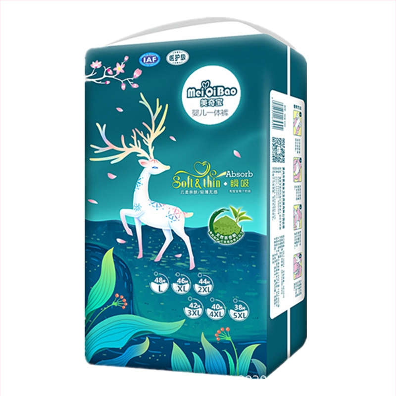 Meiqibao Pantaloni All-In-One Lace-Up, medical grade pull-up pentru bebeluși, 5–40 kg, set de 6 cutii