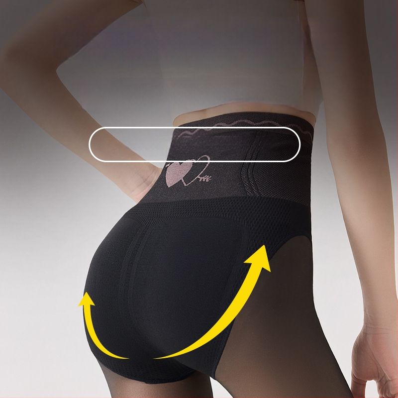 Colanți-ciorapi all-in-one cu controlul taliei și ridicare fesieri, căptuți cu fleece, cald și gros, 70-80% poliester, 30-50% spandex