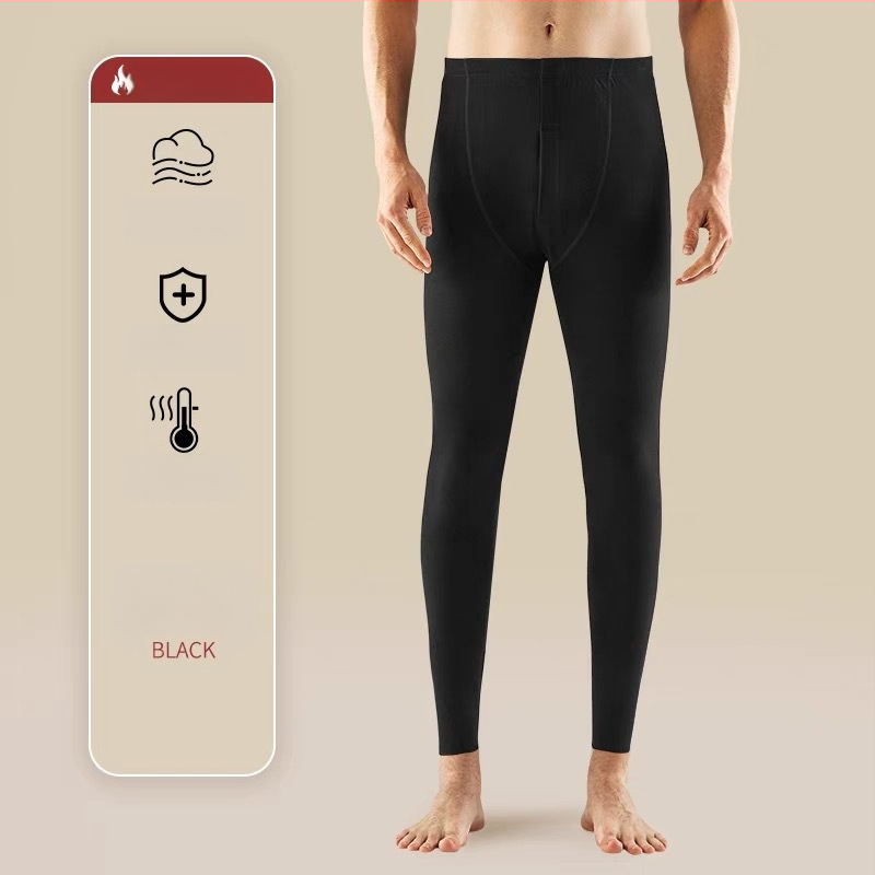 Vīriešu termālie legingi kā bazes slānim, dubulta kārta flīsa ar samta oderi, bezšuvju, poliestera audums, 18-40 gadi