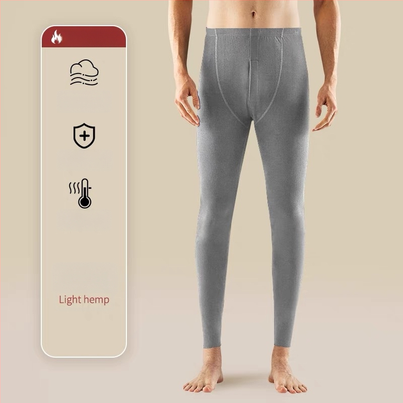 Vīriešu termālie legingi kā bazes slānim, dubulta kārta flīsa ar samta oderi, bezšuvju, poliestera audums, 18-40 gadi