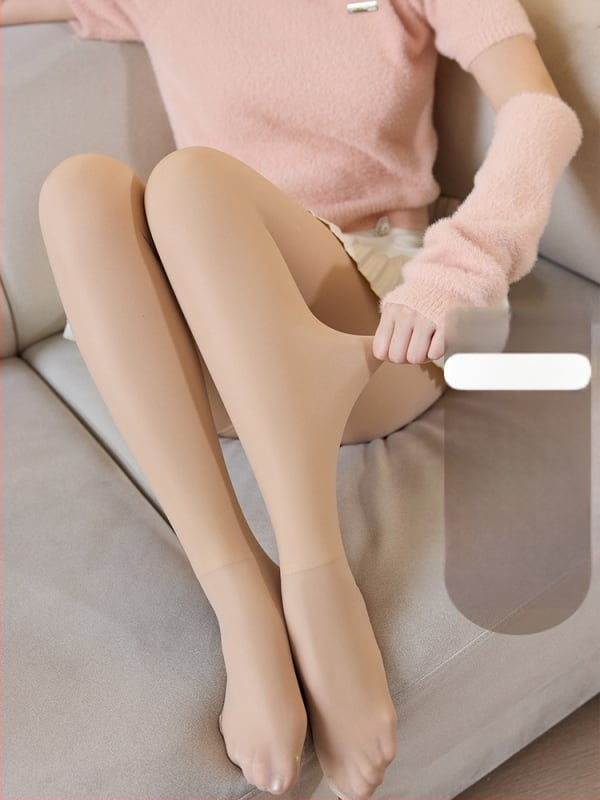 Colanți-dres All-in-One din nailon și elastan, groși, calzi, toamnă–iarnă 2024, cu picior integrat