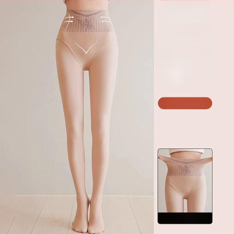 Pantyhose s cvjetnim uzorkom – vila, flis podstava, visokim strukom za oblikovanje struka i bokova, prirodan osjećaj kože, za proljeće i jesen